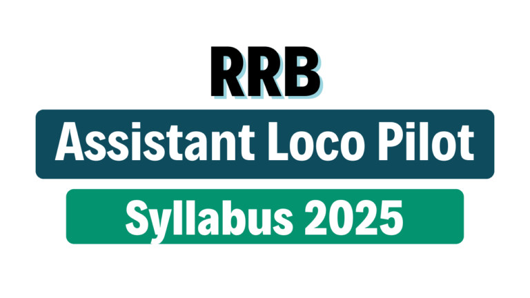 RRB ALP Syllabus 2025