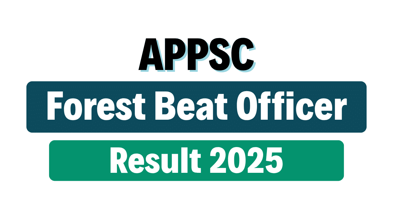 APPSC Forest Beat Officer Result 2025